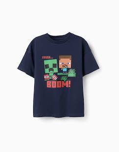 -T-shirt en coton avec imprimés minecraft