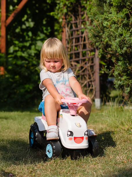 Porteur tracteur avec remorque Blanc et rose+Jaune JCB+Rouge et bleu+Vert Claas 2 - vertbaudet enfant 