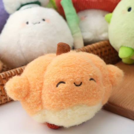 Porte-clé peluche veggies citrouille (15 cm) Orange, écru 4 - vertbaudet enfant 