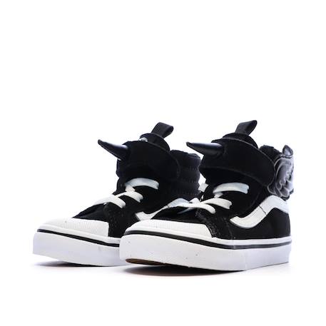 Baskets montantes à scratch licorne noir et blanc – confort et maintien enfant Black 6 - vertbaudet enfant 