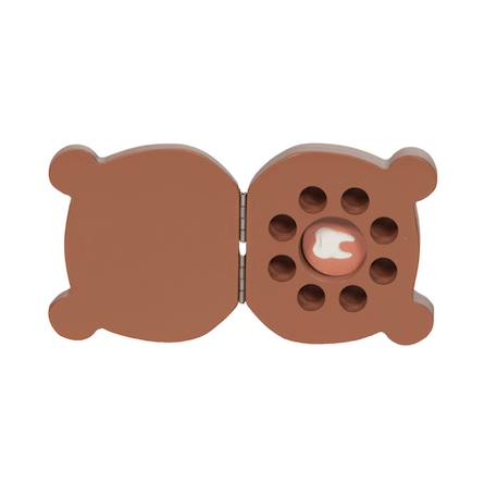 Mini boite à dents de lait ourson   en bois ,2 Marron 2 - vertbaudet enfant 