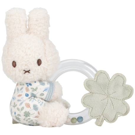 Anneau hochet miffy lucky leaves Bleu, gris 1 - vertbaudet enfant 