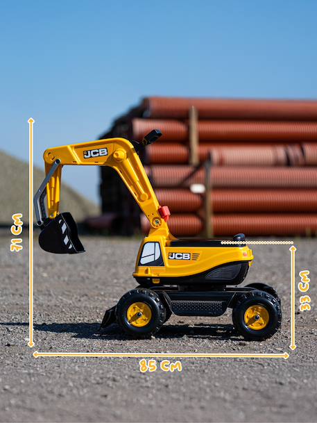 Pelleteuse super builder entièrement articulée avec assise ouvrante Jaune et anthracite - Volvo+Jaune JCB 11 - vertbaudet enfant 