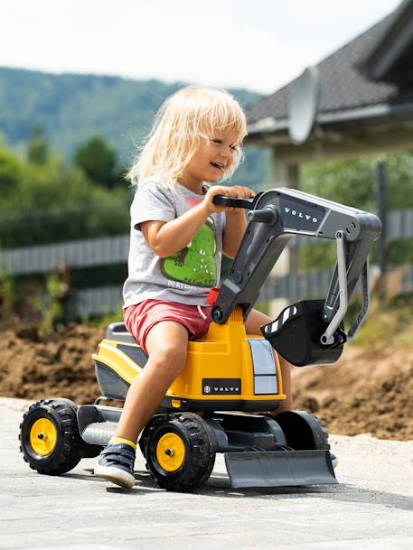 Pelleteuse super builder entièrement articulée avec assise ouvrante Jaune et anthracite - Volvo+Jaune JCB 6 - vertbaudet enfant 