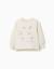 Sweat avec imprimé en relief arts Blanc+Bleu foncé+Rose 1 - vertbaudet enfant 