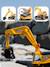 Pelleteuse super builder entièrement articulée avec assise ouvrante Jaune et anthracite - Volvo+Jaune JCB 9 - vertbaudet enfant 