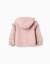 Sweat zippé en coton peigné à capuche et imprimés les aristochats Mauve clair 2 - vertbaudet enfant 