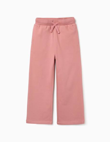 Pantalon en molleton avec cordon de serrage et poches Rose 1 - vertbaudet enfant 