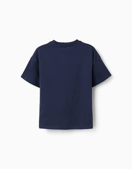 T-shirt en coton avec imprimés minecraft Bleu foncé 2 - vertbaudet enfant 