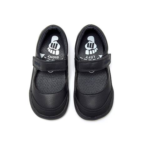 Chaussures filles synthétique fermeture adhésive barefoot Bleu navy+Noir intense 2 - vertbaudet enfant 