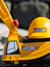 Pelleteuse super builder entièrement articulée avec assise ouvrante Jaune et anthracite - Volvo+Jaune JCB 12 - vertbaudet enfant 