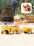 Porteur chantier avec assise ouvrante et volant directionnel avec klaxon, remorque et jeux de sable Jaune JCB+Jaune Volvo 11 - vertbaudet enfant 
