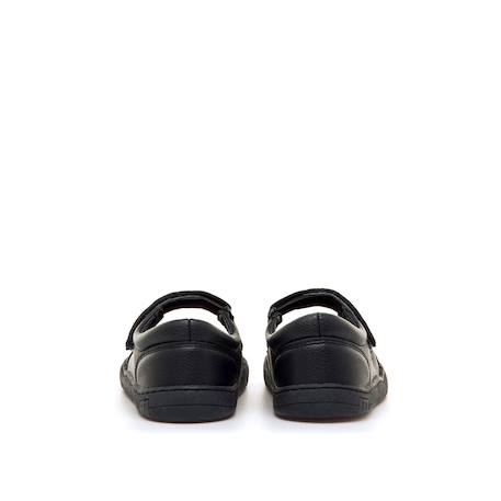 Chaussures filles synthétique fermeture adhésive barefoot Bleu navy+Noir intense 5 - vertbaudet enfant 
