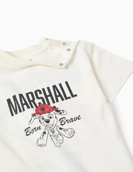 T-shirt en coton avec imprimés marshall Blanc 3 - vertbaudet enfant 