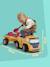Porteur chantier avec assise ouvrante et volant directionnel avec klaxon, remorque et jeux de sable Jaune JCB+Jaune Volvo 10 - vertbaudet enfant 