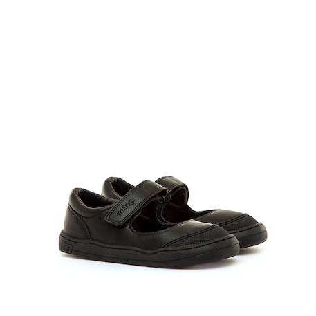 Chaussures filles synthétique fermeture adhésive barefoot Bleu navy+Noir intense 9 - vertbaudet enfant 