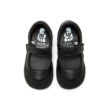 Chaussures filles synthétique fermeture adhésive barefoot Bleu navy+Noir intense 7 - vertbaudet enfant 