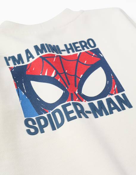 Sweat en coton avec imprimés spider-man Blanc 4 - vertbaudet enfant 