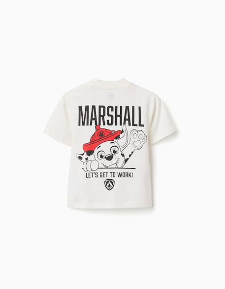 T-shirt en coton avec imprimés marshall Blanc 2 - vertbaudet enfant 