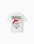 T-shirt en coton avec imprimés marshall Blanc 2 - vertbaudet enfant 