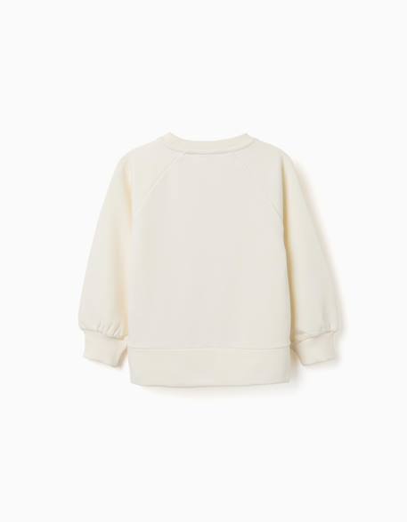Sweat avec imprimé en relief arts Blanc+Bleu foncé+Rose 2 - vertbaudet enfant 