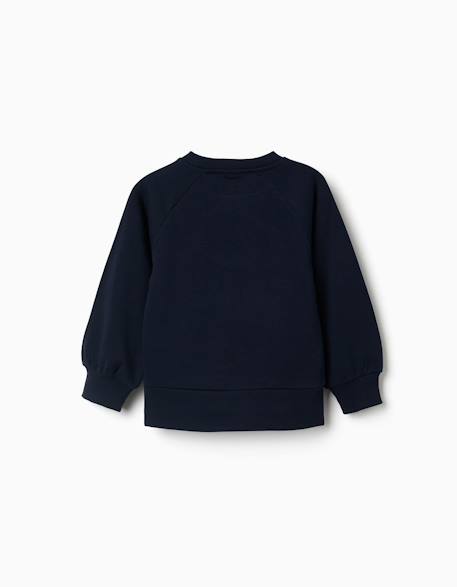 Sweat avec imprimé en relief arts Blanc+Bleu foncé+Rose 5 - vertbaudet enfant 