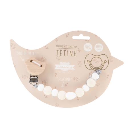 Attache tétine oiseau Beige 1 - vertbaudet enfant 