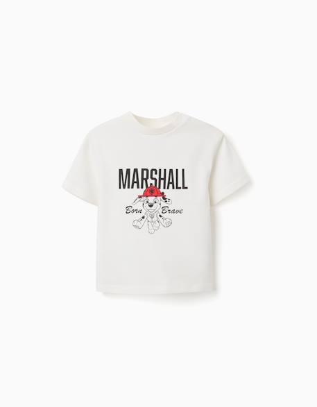 T-shirt en coton avec imprimés marshall Blanc 1 - vertbaudet enfant 