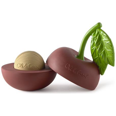 Jouet à empiler bébé et balle hochet cherry Rouge, vert 2 - vertbaudet enfant 