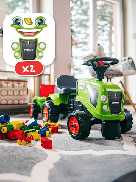 Porteur tracteur avec remorque Blanc et rose+Jaune JCB+Rouge et bleu+Vert Claas 21 - vertbaudet enfant 