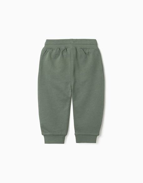 Pantalon de jogging en molleton avec cordon de serrage et imprimé Bleu foncé+Vert foncé 5 - vertbaudet enfant 