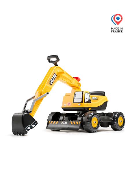 Pelleteuse super builder entièrement articulée avec assise ouvrante Jaune et anthracite - Volvo+Jaune JCB 10 - vertbaudet enfant 