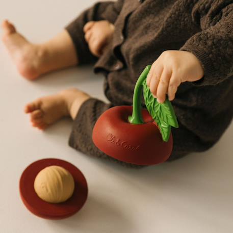 Jouet à empiler bébé et balle hochet cherry Rouge, vert 4 - vertbaudet enfant 