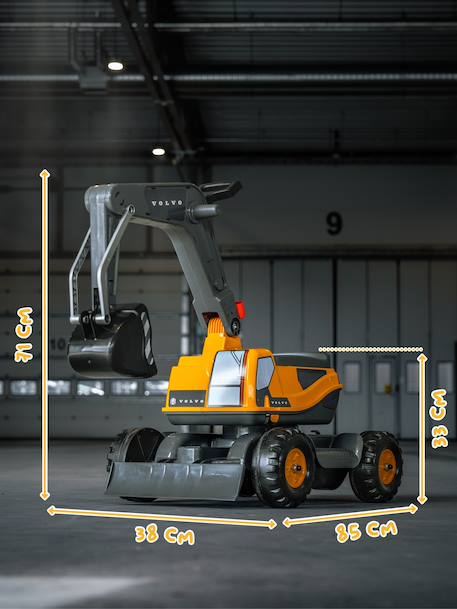 Pelleteuse super builder entièrement articulée avec assise ouvrante Jaune et anthracite - Volvo+Jaune JCB 5 - vertbaudet enfant 