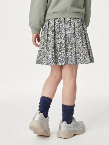 Robe bi-matière fille anthracite+écru+mauve+vert sauge 21 - vertbaudet enfant 