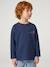 T-shirt manches longues garçon bleu océan+ocre 1 - vertbaudet enfant 