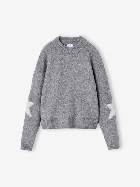 Pull fille manches longues gris 1 - vertbaudet enfant 