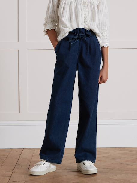 Pantalon large fille denim light Denim brut+Denim stone 1 - vertbaudet enfant 
