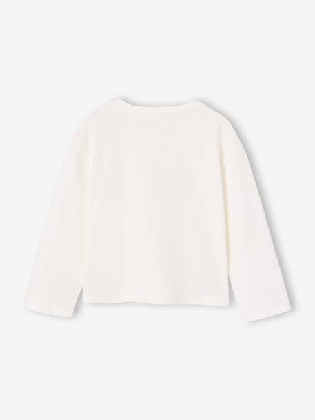 T-shirt manches longues fille écru+vanille 2 - vertbaudet enfant 