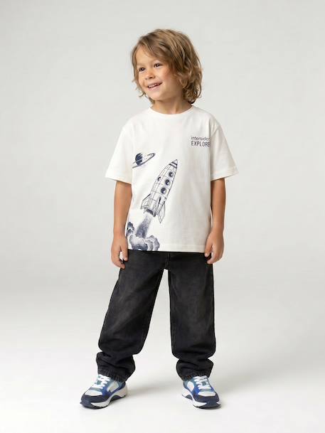 T-shirt manches courtes garçon écru 6 - vertbaudet enfant 
