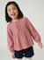 Blouse manches longues fille blush+écru 2 - vertbaudet enfant 