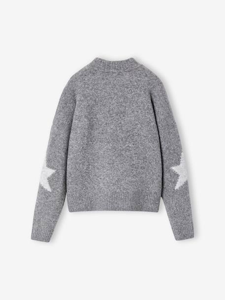 Pull fille manches longues gris 2 - vertbaudet enfant 