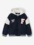 Blouson teddy garçon à capuche amovible marine 1 - vertbaudet enfant 