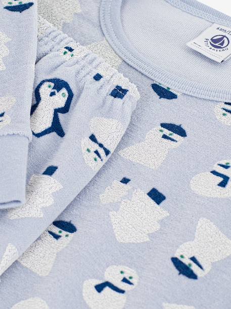Pyjama imprimé bonhommes de neige bleu clair 2 - vertbaudet enfant 