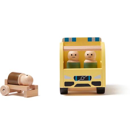 Ambulance en bois aiden Jaune, bleu 3 - vertbaudet enfant 