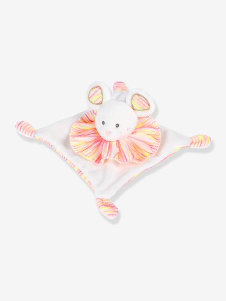 Doudou plat Souris 20 cm blanc 1 - vertbaudet enfant 