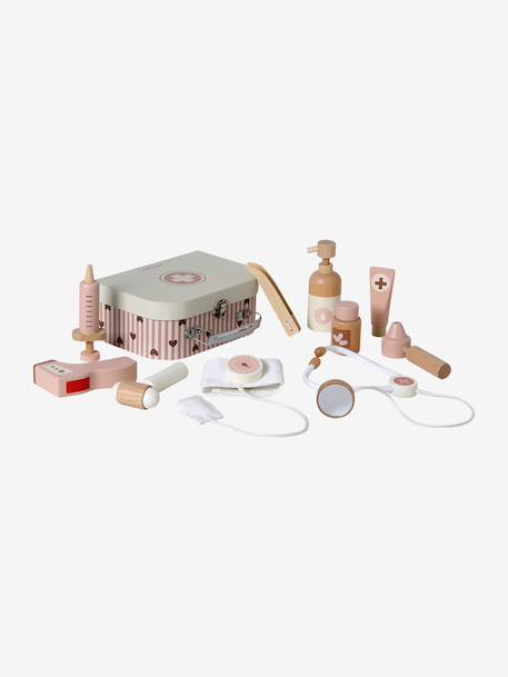 Valisette docteur poupon en bois FSC® rose 1 - vertbaudet enfant 