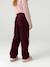 Pantalon fille large velours côtelé style paperbag bordeaux+camel+marine+mauve+olive 6 - vertbaudet enfant 