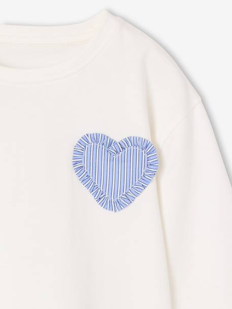 T-shirt manches longues fille écru+vanille 3 - vertbaudet enfant 