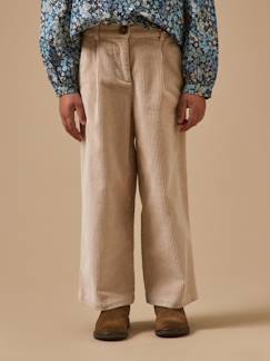 -Pantalon flare en velours